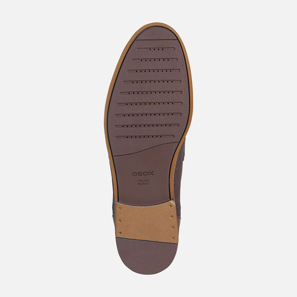 Mocassins Geox Homem Marrom Escuro - Bayle - GKIPW9354